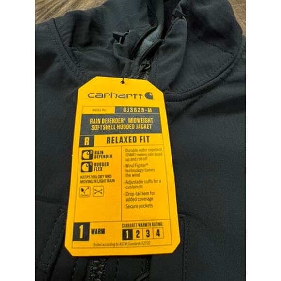 NWT!! CARHARTT Rain Defender Jacket, Relaxed Fit, Size M,Zip Up - Picture 2 of 6